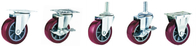 Plastic Gray TPR Wheel Casters 2 Inch 50mm Swivel With Brake