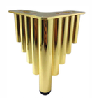 Discounted Delivery 0.25 Kg Each Sofa Metal Flower Legs Furniture Golden Metal Legs For Furniture