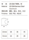 Furniture Stainless Steel Handles , Stainless Steel Door Pulls 30 35 45mm Diameter