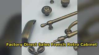 Factory Direct Sales French Retro Cabinet Wardrobe Cabinet Door Handles Vintage Imitation Brass Sing