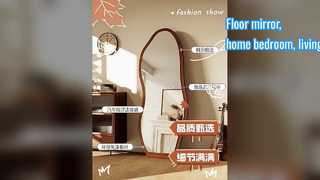 Floor mirror, home bedroom, living room full body mirror, wall mounted clothing store, Chinese style