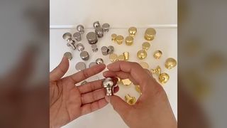 Gold and silver single hole handle light luxury cabinet door modern simple wardrobe cabinet North Eu
