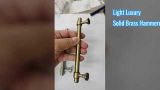 Light Luxury Solid Brass Hammered Cabinet Handles and Knobs Brass Copper Hammer Pattern Furniture Br