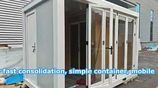 Outdoor fast consolidation, simple container, mobile room, sunroom, glass curtain wall, detachable a
