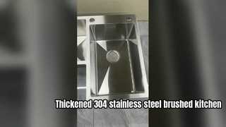Thickened 304 stainless steel brushed kitchen bar sink, single basin small vegetable washing sink un