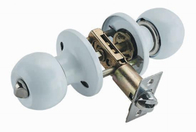 Brushed Metal Stainless Steel Spherical Door Knob Cylinder Lock For Household Doors
