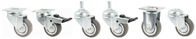 Plastic Gray TPR Wheel Casters 2 Inch 50mm Swivel With Brake