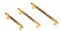 High End Hardware Pull Handles Floral Openwork Pattern 24K Gold Plated
