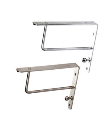 Bending Decorative Metal Shelf Brackets Hot Galvanized Steel 222 * 222mm