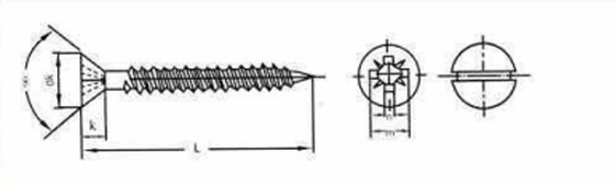 OEM Fasteners Hardware Bulgy Screw ZINC Grey Phosphated