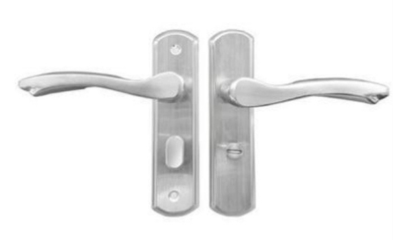 Interior Safe Door Locks Handle Set Polished Stainless Steel Screw Mounted