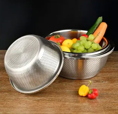 Double Walled Metal Soup Bowl Food Grade Stainless Steel 304 Kimchi Bowl