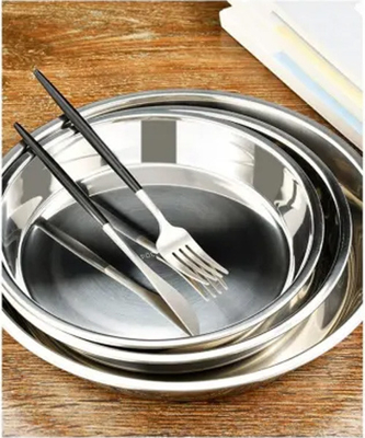 Durable Stainless Steel Mixing Bowls Metal Salad Bowl Plate For Cooking Baking Prepping