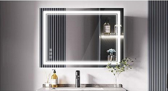 LED Bathroom Smart Mirror Illuminated Square Inteligente Fogless Shower Mirror