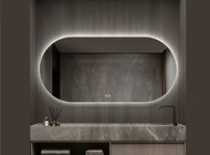 Smart Speaker Bathroom Hotel Full Shower Led Lighted Mirror Wall Hanging Rectangle