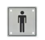 Toilet Stainless Steel Letter A B C D Code House Big Modern Outdoor SS Push Door Sign Plate