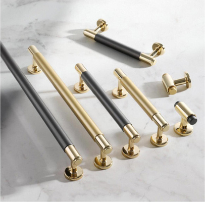 American New Aluminum Knurled Simple Gold T Bar 128mm Furniture Cupboard Wardrobe Cabinet Wardrobe Door Pull Handles