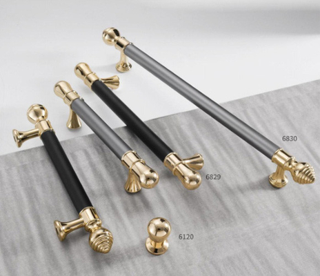 American New Aluminum Knurled Simple Gold T Bar 128mm Furniture Cupboard Wardrobe Cabinet Wardrobe Door Pull Handles