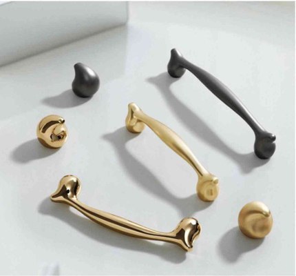 Luxury Brass Gold Knurled Kitchen Cupboard And Wardrobe Door Furniture Cabinet And Bathroom Drawer Pull Handle