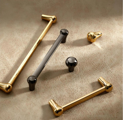 Newly Design Gold zinc alloy kitchen cabinets door pull cabinet pulls and knobs handle cabinet handles