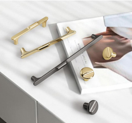 Luxury Brass Gold Knurled Kitchen Cupboard And Wardrobe Door Furniture Cabinet And Bathroom Drawer Pull Handle