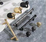 Gold Nordic Kitchen Drawer Wardrobe Brass Pull Handles Embossing Knobs Furniture Cabinets Door Knurling Knurled Handle