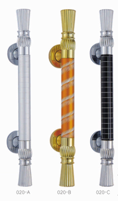 Knurling Aluminum Furniture Hardware Cabinet Door Kitchen Drawer Handle with Plastic Feet