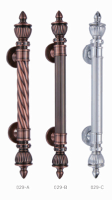Antique Chrome Craft Pull Handle Aluminum And SUS Luxury Decor Large Hotel Solid Wood Door Handle
