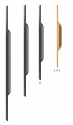 Modern Black Aluminium Furniture Handle Kitchen Cabinets Door Drawer Pull Handle Wardrobe Long Handle
