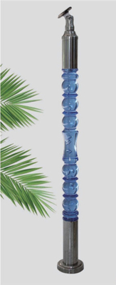 2024 Luxurious Interior Prefinished Crystal Pillar Balustrade Acrylic Baluster Staircase Stair Handrail Design