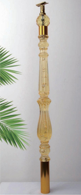 Luxury Clear Crystal Acrylic Handrail Pillars Acrylic Staircase Railing