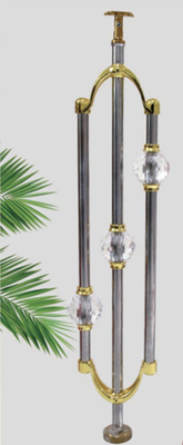 Round Tube acrylic Balustrade Post Crystal Stairs Balcony Pillar Column for Acrylic Railing Modern Design