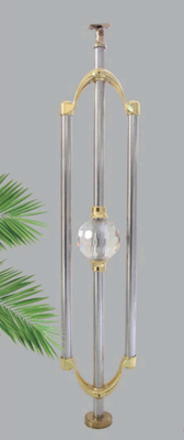 Round Tube acrylic Balustrade Post Crystal Stairs Balcony Pillar Column for Acrylic Railing Modern Design