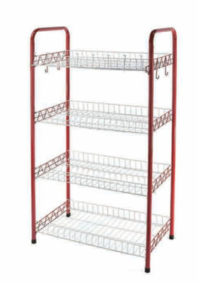 4 Tier Standing Type Kitchen Dinner Plate Dish Rack Dish Drying Rack Plate Rack With U Net Shape Unfoldable Basket