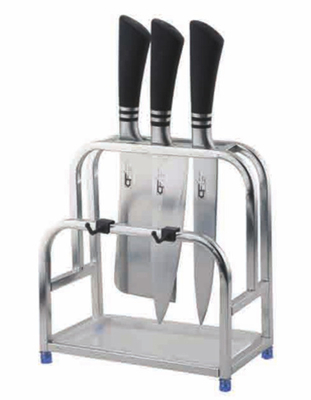 Standing Style Stainless Steel Multifunctional Kitchen Tool Storage Knife Holder Rack