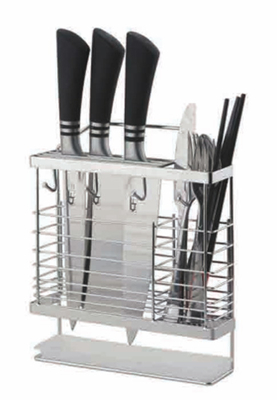 Standing Style Stainless Steel Multifunctional Kitchen Tool Storage Knife Holder Rack