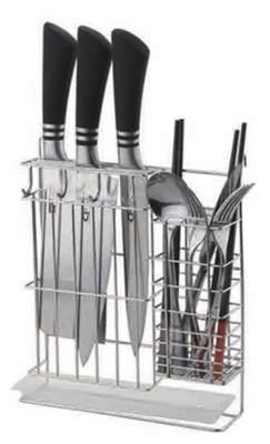 Standing Style Stainless Steel Multifunctional Kitchen Tool Storage Knife Holder Rack