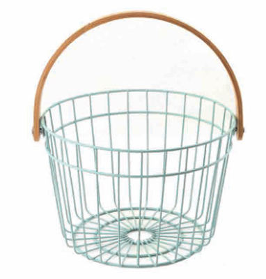 Modern Style Washable Basket Metal Black Wire Chest Freezer Organiser Fruit Storage Basket For Home