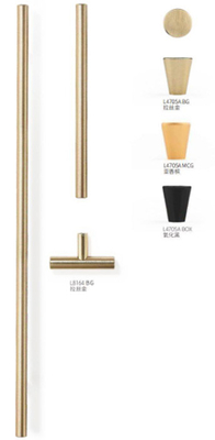 Solid Aluminium Alloy Recessed Mounted Furniture Cabinet Wardrobe Handle For Home Decoration L 150mm X W34.5mm X D 18.4m