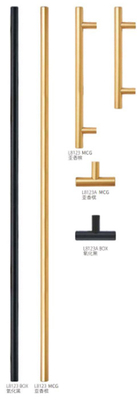 Solid Aluminium Alloy Recessed Mounted Furniture Cabinet Wardrobe Handle For Home Decoration L 150mm X W34.5mm X D 18.4m