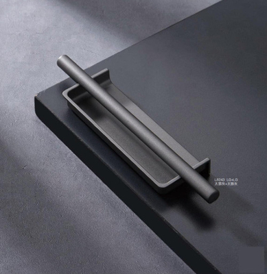 Cabinet Door Handle Concealed Plastic Kitchen Recessed Drawer Flush Pull Handle