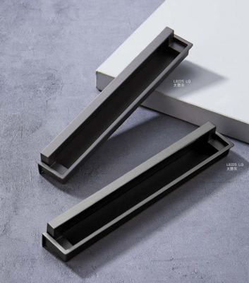 Cabinet Door Handle Concealed Plastic Kitchen Recessed Drawer Flush Pull Handle