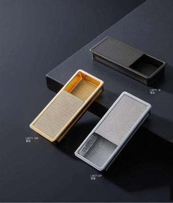 Hot Sale Big Zinc Alloy Black Industrial Concealed Recessed Cabinet Handle For Toolbox