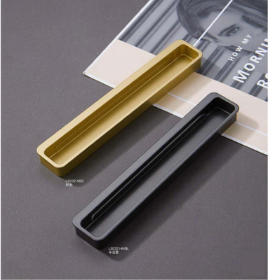 Hot Sale Big Zinc Alloy Black Industrial Concealed Recessed Cabinet Handle For Toolbox