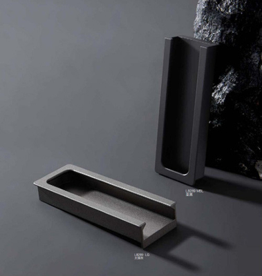 Kitchen Concealed Golden Black And Dark Gray Color Pull Handle Recessed Cabinet Handles Drawer Handle