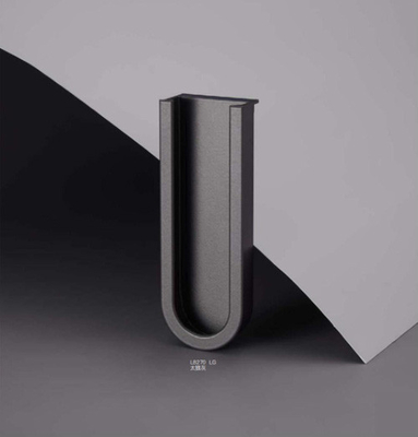 Kitchen Concealed Golden Black And Dark Gray Color Pull Handle Recessed Cabinet Handles Drawer Handle