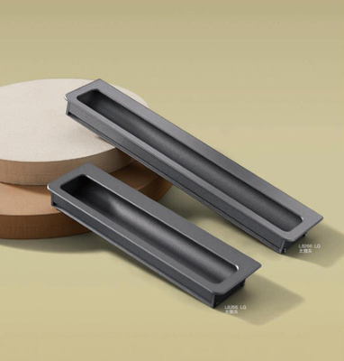 Kitchen Concealed Golden Black And Dark Gray Color Pull Handle Recessed Cabinet Handles Drawer Handle
