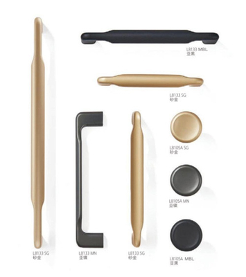 New European Style Luxury Zinc Alloy Brushed Nickel Gold Straight Bar Cabinet Door Hardware Interior Closet Knurled Hand