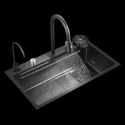 Wholesale Simple Design Custom Modern Rectangular Metal Brass Chrome Double Kitchen Sink For Home Use
