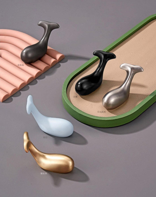 Modern Gold Black Cloth Coat Wall Hooks Hangers Heavy Duty Zinc Alloy Metal Wall Mounted Double Prongs